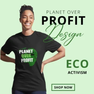 Eco-friendly activism t-shirt design.