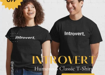 Introvert - One Word Generic Self Deprecating Humor Essential T-Shirt by AI Artz