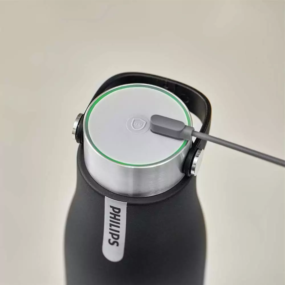 PHILIPS Water GoZero UV Self-Cleaning Smart Water Bottle - Magnetic USB Charging