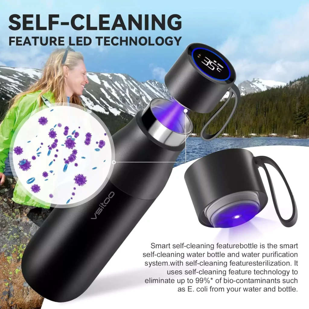 vsitoo Self-Cleaning Water Bottle -SELF-CLEANING