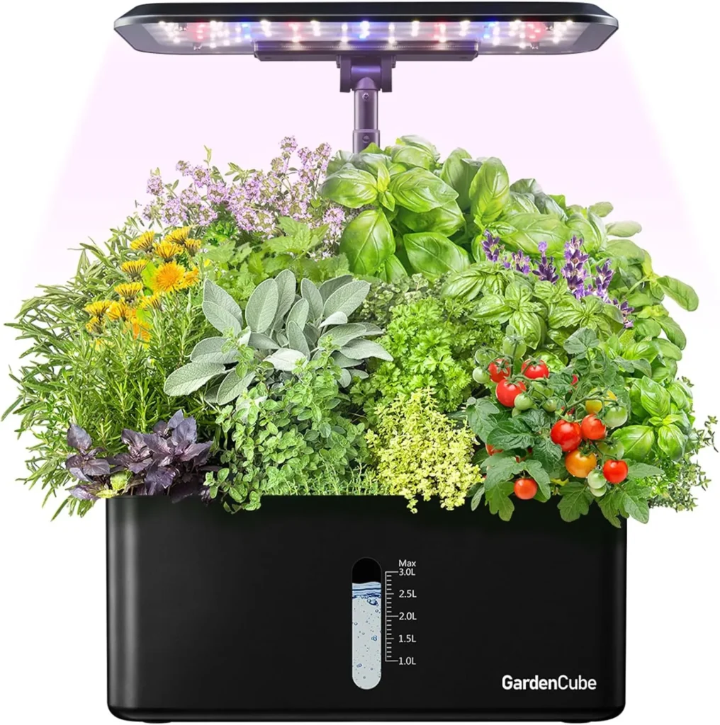 Hydroponics growing system indoor garden kit with LED grow light and smart water pump featuring quiet operation, automatic timer, and capacity for fresh herbs and vegetables, perfect indoor garden kit with light amazon for kitchen office and home gardening by AI Artz