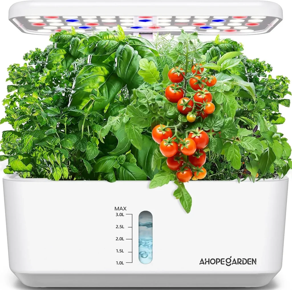 Ahopegarden indoor garden kit with light amazon ten pod hydroponics growing system aeroponic herb and vegetable seed germination kit countertop LED grow light planter for lettuce fresh greens year round by AI Artz
